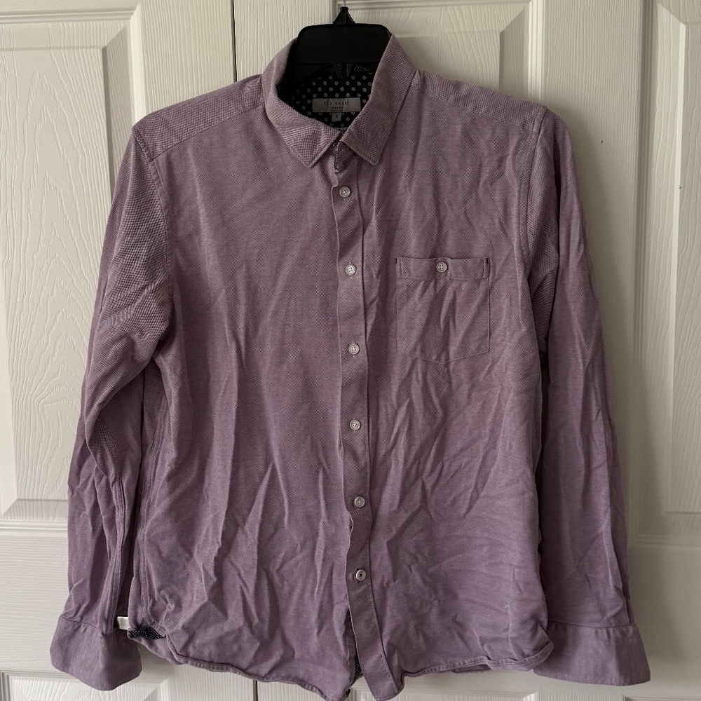 Ted Baker Chambray-style Cameron-cuff Button Down Size 5